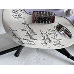 Load image into Gallery viewer, The Monkees Michael Nesmith, Peter Tork, Micky Dolenz, and Davey Jones full size Stratocaster electric guitar signed with proof
