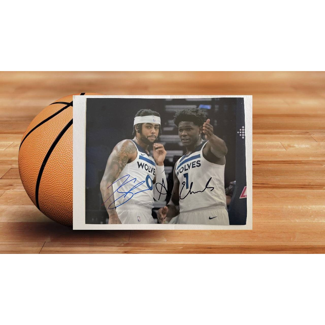 Minnesota Timberwolves Anthony Edwards Karl -Anthony Towns 8x10 photo signed with proof