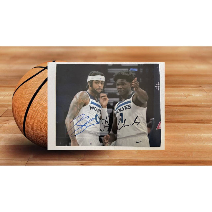 Minnesota Timberwolves Anthony Edwards Karl -Anthony Towns 8x10 photo signed with proof Awesome Artifacts