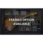 Load image into Gallery viewer, Tom Petty sketch and signed with the Heartbreakers Fender Stratocaster guitar pickguard signed with proof
