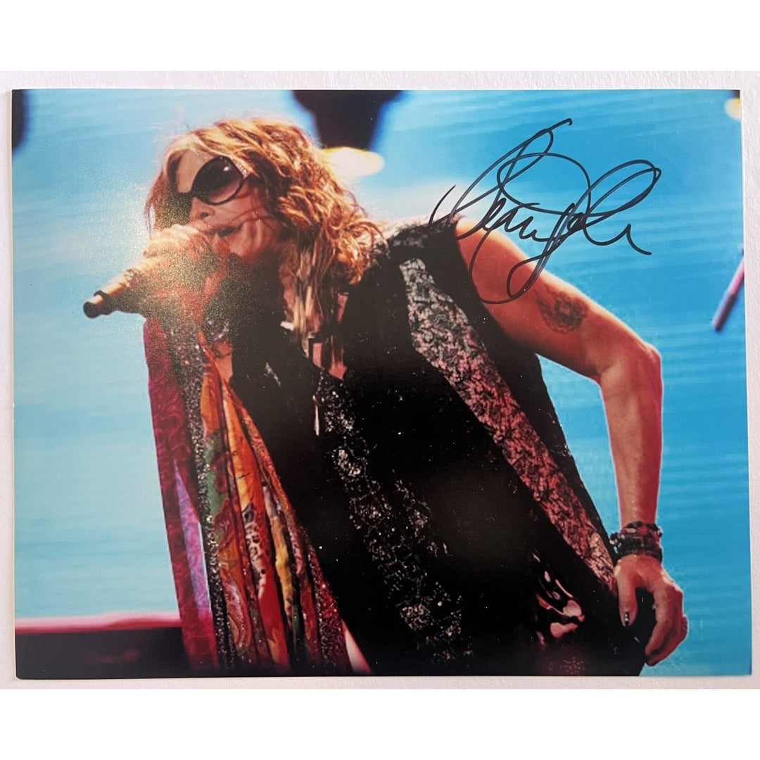 Steven Tyler of Aerosmith 8 by 10 signed photo with proof