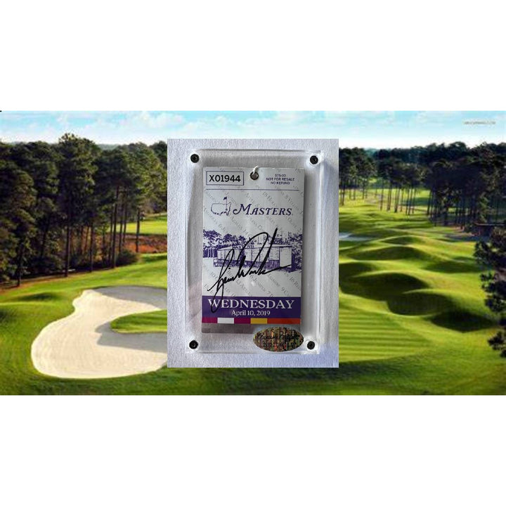 Tiger Woods 2019 Masters Golf Tournament ticket signed with proof