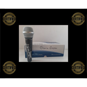 Gloria Gaynor signed microphone signed with proof