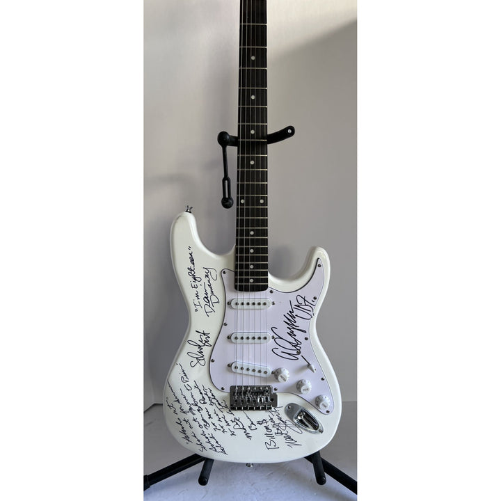 Alice Cooper Band Michael Bruce Dennis Dunaway Neil Smith stratcoster electric guitar signed with proof