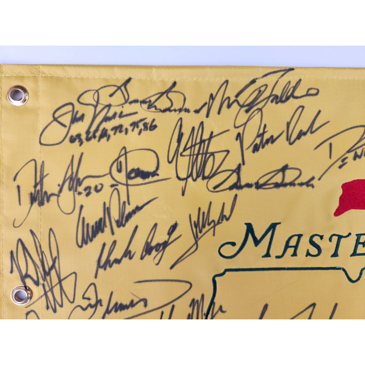 Masters champions Sam Sneed Jack Nicklaus Tiger Woods Arnold Palmer Phil Mickelson 30 former Champions signed with proof