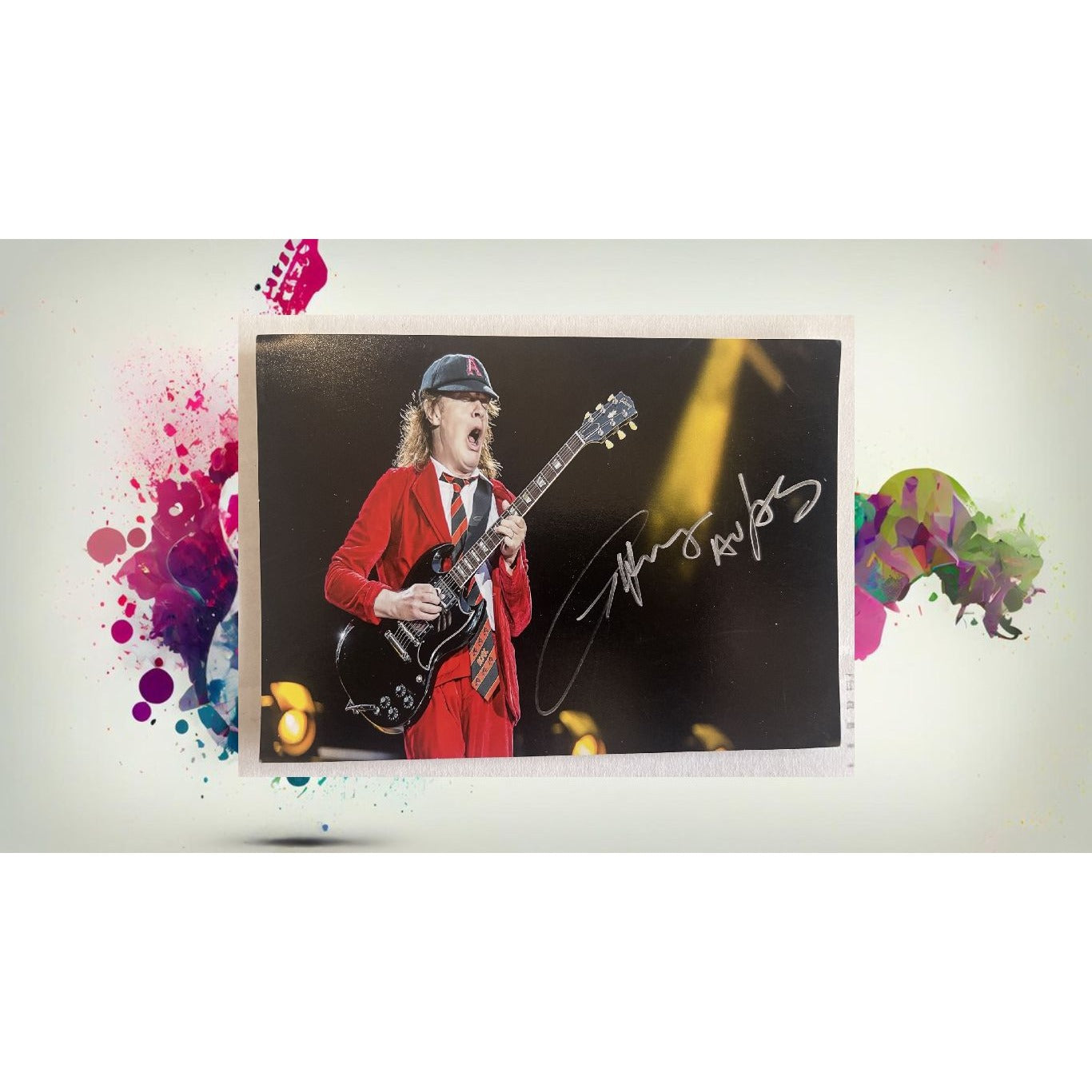 Angus Young ACDC 5x7 photo signed with proof