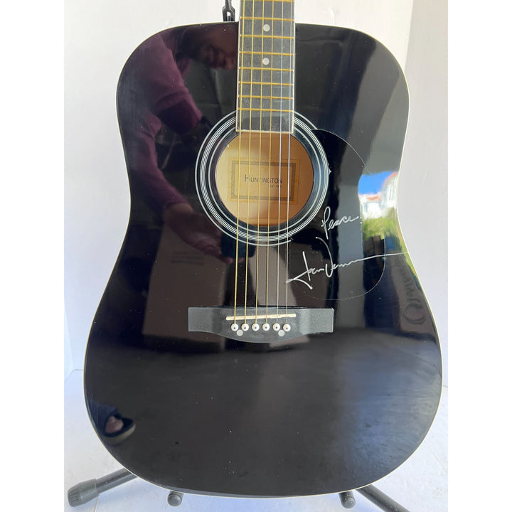 John Denver full size acoustic guitar signed with proof