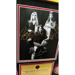 Load image into Gallery viewer, Rush Neil Pearth Alex Lifeson, Geddy Lee 8x10 photo signed with proof and museum quality frame 20x14x19
