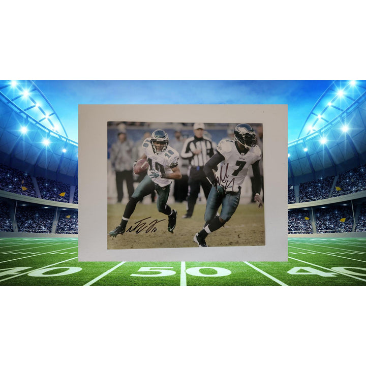 Michael Vick and DeSean Jackson Philadelphia Eagles 8x10 photo signed