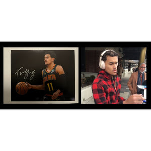 Trae Young Atlanta Hawks 8x10 photo signed with proof with free acrylic frame