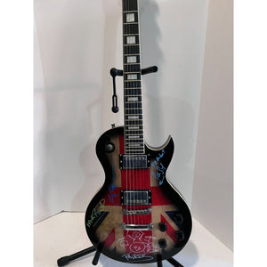 Genesis Phil Collins Peter Gabriel Tony Banks Electric guitar full size  signed