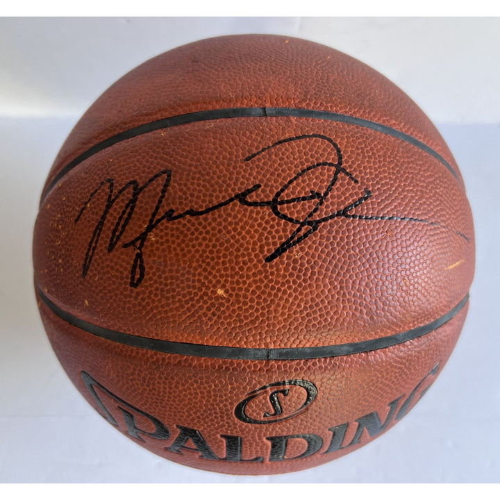 Michael Jordan David Stern Spalding NBA basketball signed with proof