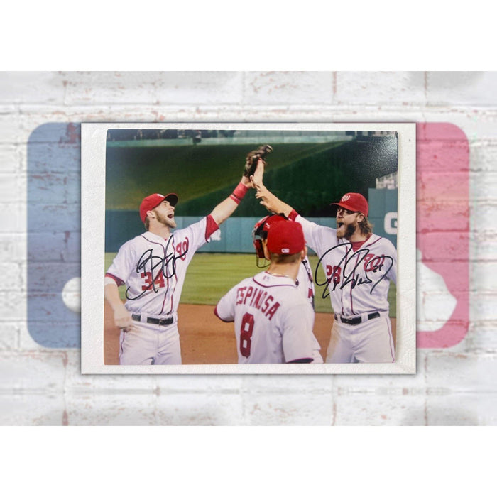 Bryce Harper, Jason Werth vintage Washington Nationals 8x10 photo signed