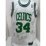 Load image into Gallery viewer, Boston Celtics 2007 2008 NBA champions Paul Pierce Kevin Garnett Ray Allen team sign game model jersey with proof
