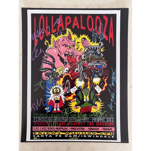 Alice in Chains Jerry Cantrell Tool Maynard James Keenan RATM Tom Morello Zack de la Rocha and Primus 16x20 Lollapalooza 1993 photo signed