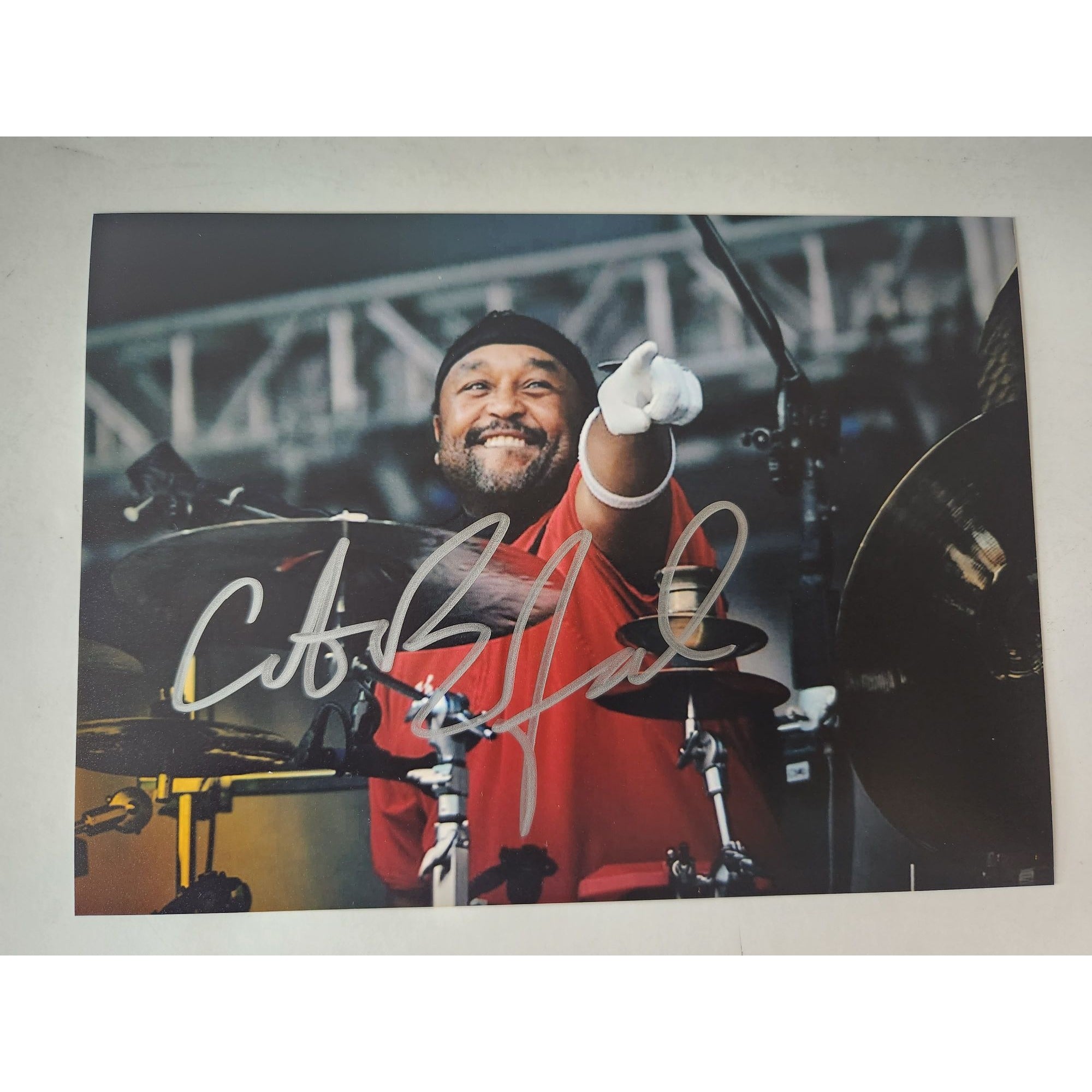 Carter Beauford legendary Dave Matthews Band drummer 5x7 photo signed with proof