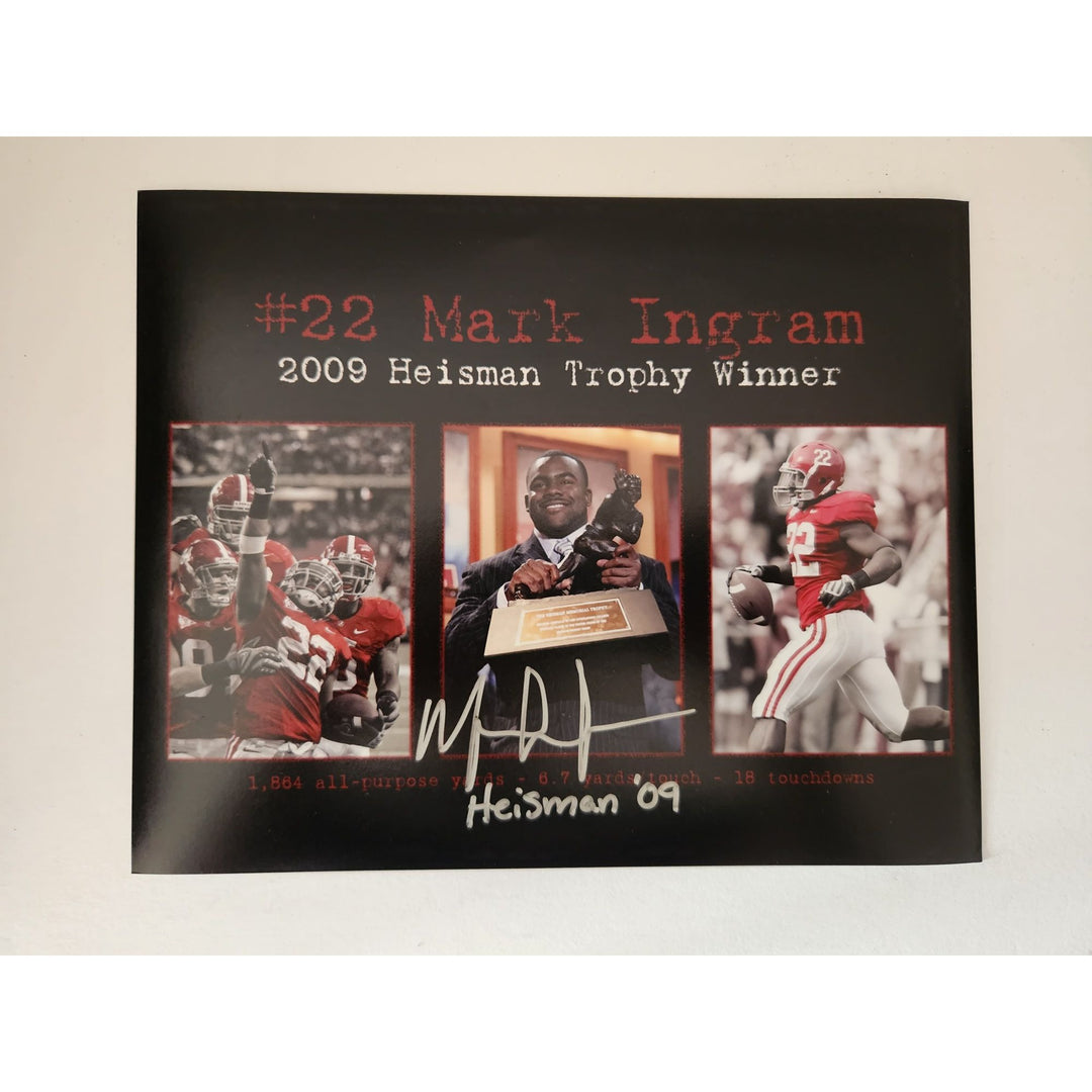 Mark Ingram 2009 Alabama Heisman Trophy winner 8x10 photo signed