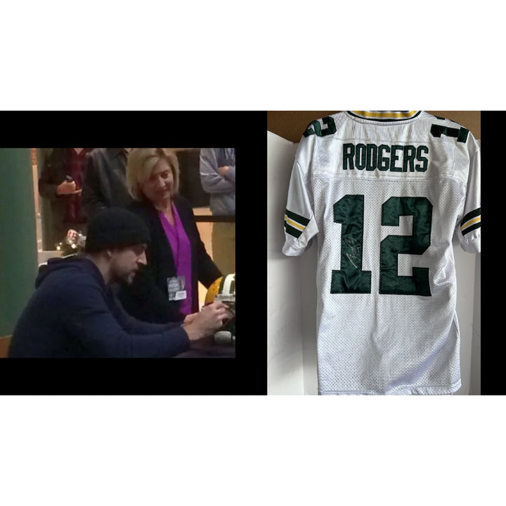 Aaron Rodgers Green Bay Packers game model Jersey Reebok size 48 signed with proof