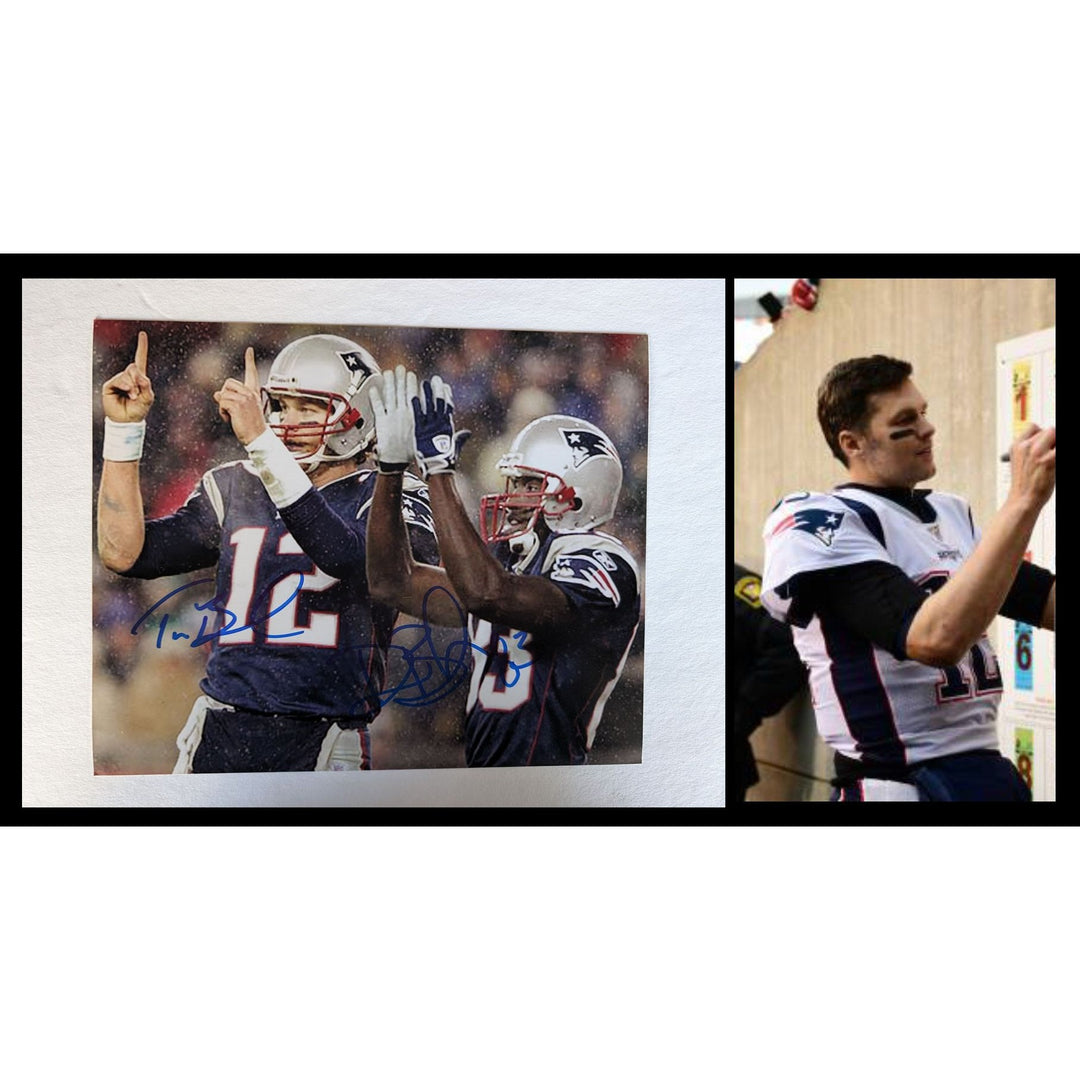 Deion Branch and Tom Brady New England Patriots Super Bowl MVPs 8x10 photo signed with proof