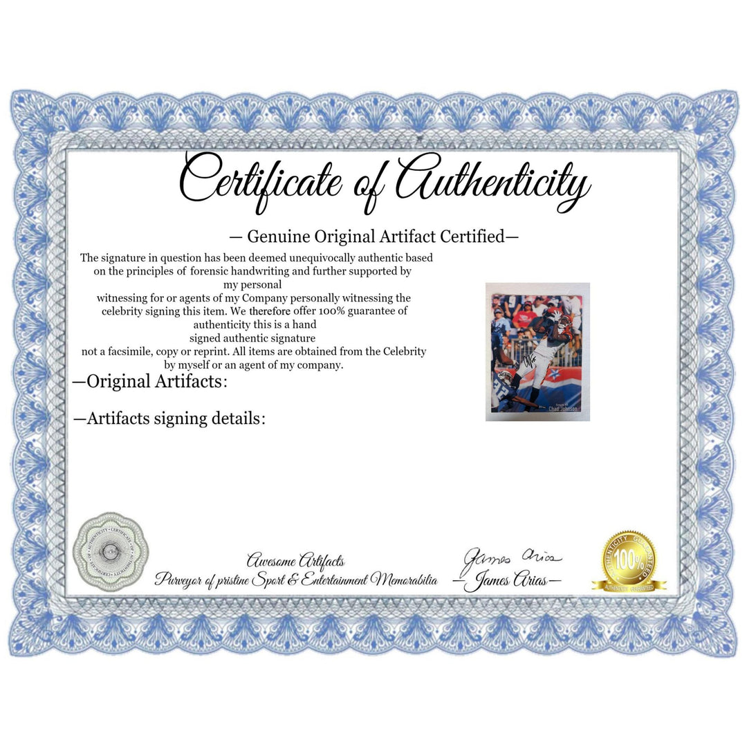 Chad Ochocinco Johnson Cincinnati Bengals 8x10 photo signed