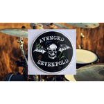 Load image into Gallery viewer, Avenged Sevenfold M. Shadows, Zacky Vengeance, Synyster Gates, Johnny Christ, Brooks Wackerman drumhead signed with proof
