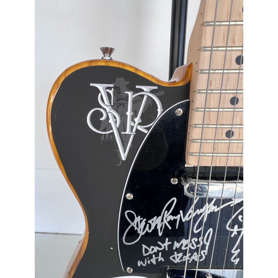 Stevie Ray Vaughan signed one of a kind full size electric guitar signed with proof.