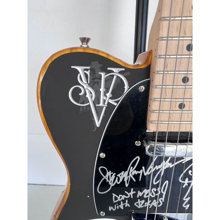 Stevie Ray Vaughan signed one of a kind full size electric guitar signed with proof.