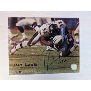 Ray Lewis Baltimore Ravens NFL Hall of Famer 8x10 photo signed