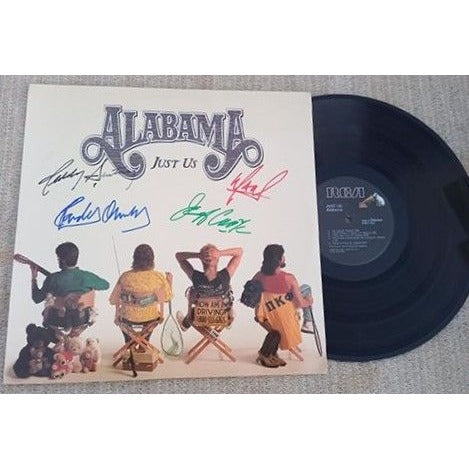 Alabama Teddy Gentry Mark Herndon Jeff Cook Randy Owen LP signed