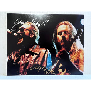 Alice in Chains Layne Staley and Jerry Cantrell 8x10 photo signed with proof
