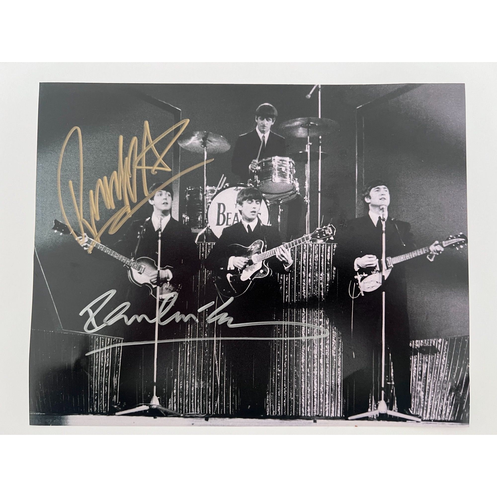 The Beatles Ringo Starr Paul McCartney 8x10 photo signed with proof