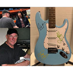 Load image into Gallery viewer, Geddy Lee Alex Lifeson Neil Peart Rush Stratocaster electric guitar signed with proof
