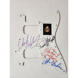 David Lee Roth Eddie Van Halen Michael Anthony Alex Van Halen Fender Stratocaster electric pickguard signed with proof