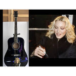 Load image into Gallery viewer, Madonna  One of A kind 39&#39; inch full size acoustic guitar signed with proof
