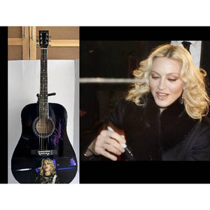 Madonna  One of A kind 39' inch full size acoustic guitar signed with proof
