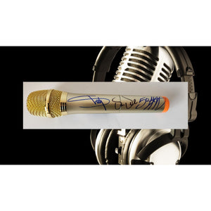 Slim Shady Eminem Marshall Mathers Curtis Jackson 50 Cent and Dr Dre Andre Romelle Young microphone signed with proof
