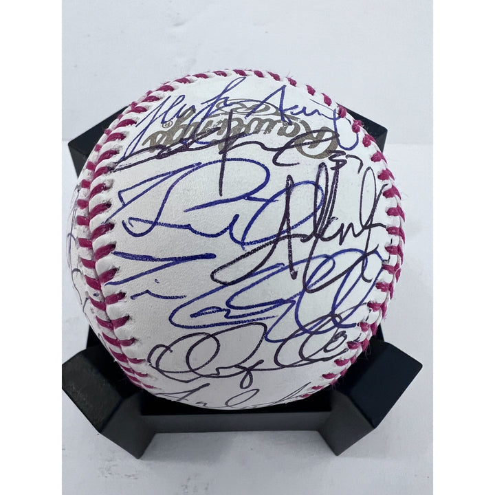 Chicago Cubs 2016 World Series champions team signed commemorative baseball Anthony Rizzo Joe Maddon Kris Bryant WS mvp Ben Zobrist