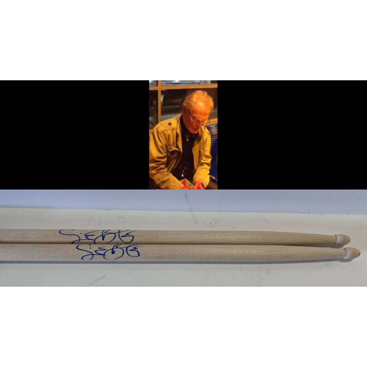 Ginger Baker of Cream Drumsticks signed signed with proof