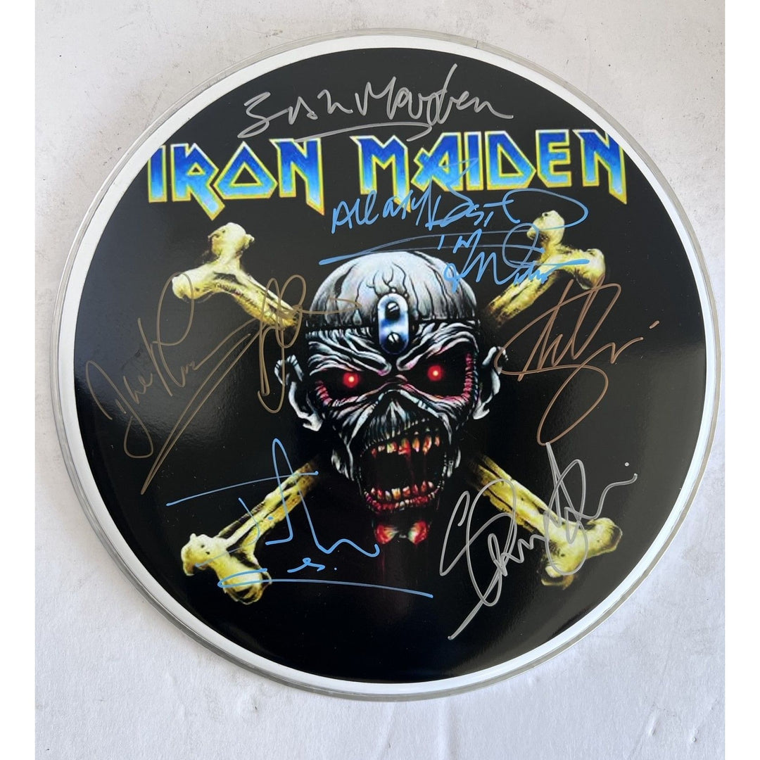 Iron Maiden one-of-a-kind drumhead signed with proof