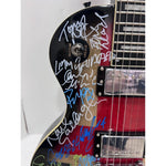 Load image into Gallery viewer, British Rock Legends 25 plus one of a kind electric guitar Coldplay, Amy Winehouse George Michael Morrissey Robert Smith signed with proof
