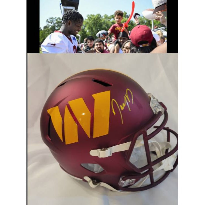 Jayden Daniels Washington Commanders full size Riddell Speed helmet signed with proof  Awesome Artifacts