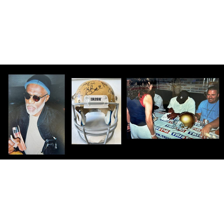 Notre Dame Fighting Irish Schutt full size helmet with 20 plus all time greats signed with proof
