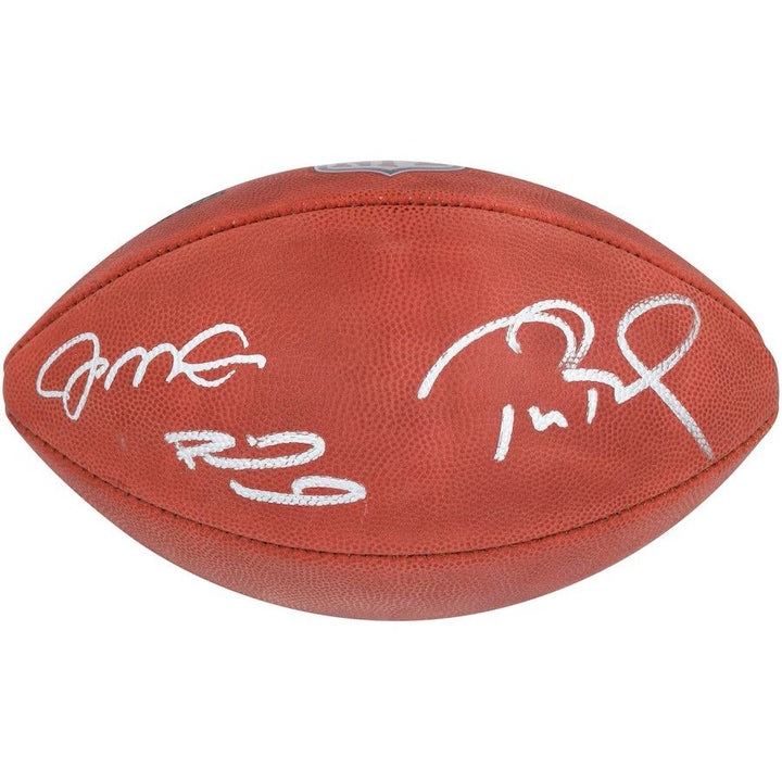 Patrick Mahomes Tom Brady Joe Montana  NFL Game Model Football signed with proof