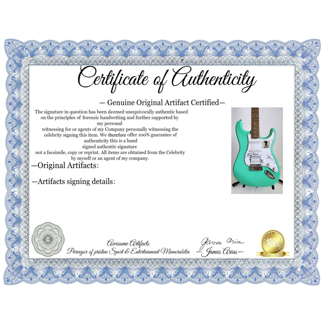 Bob Dylan Fender Stratocaster electric guitar signed with proof