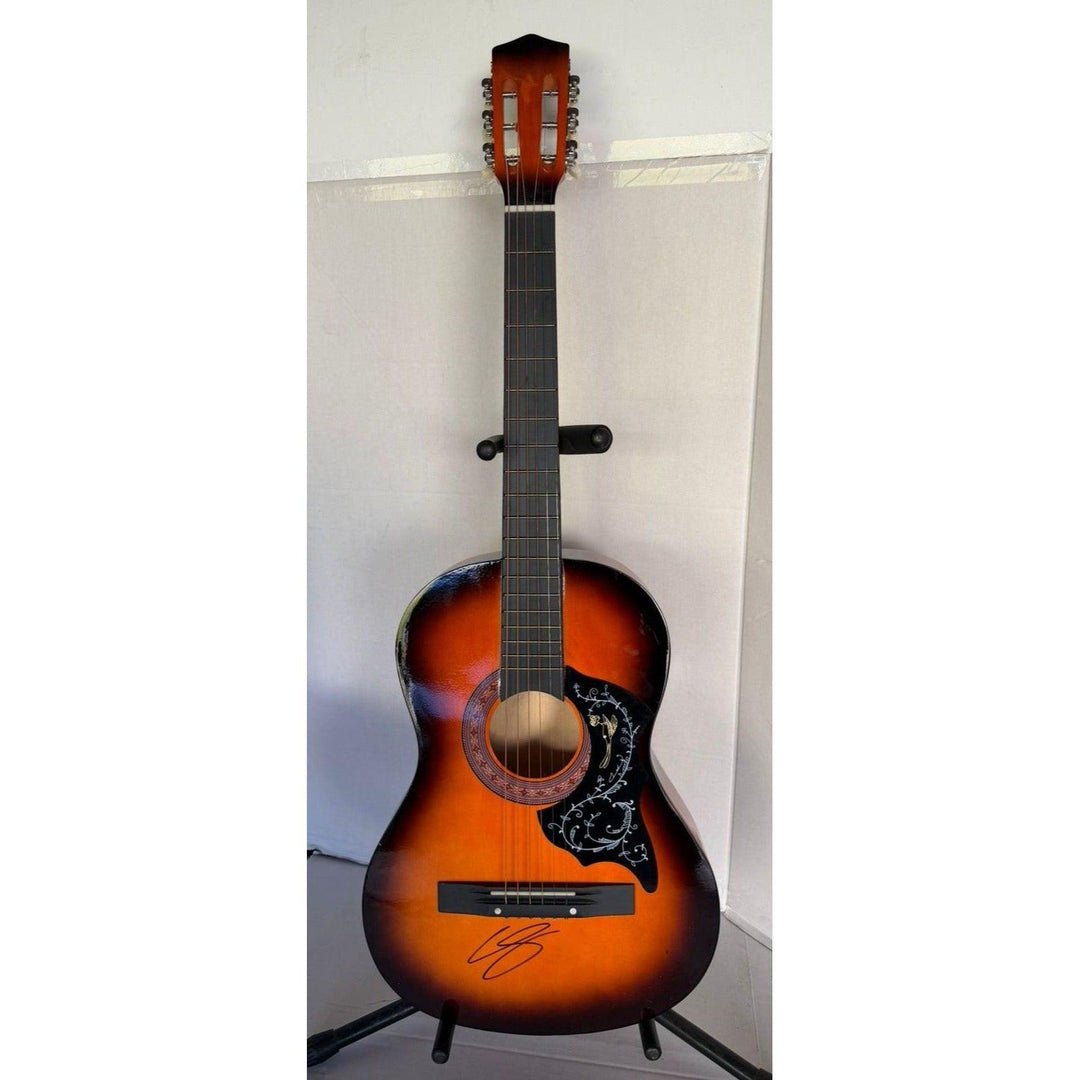 chris stapleton vintage acoustic guitar signed with proof