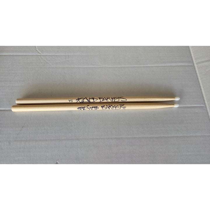 Travis Barker drummer of Blink-182 drumsticks (2) signed with proof.