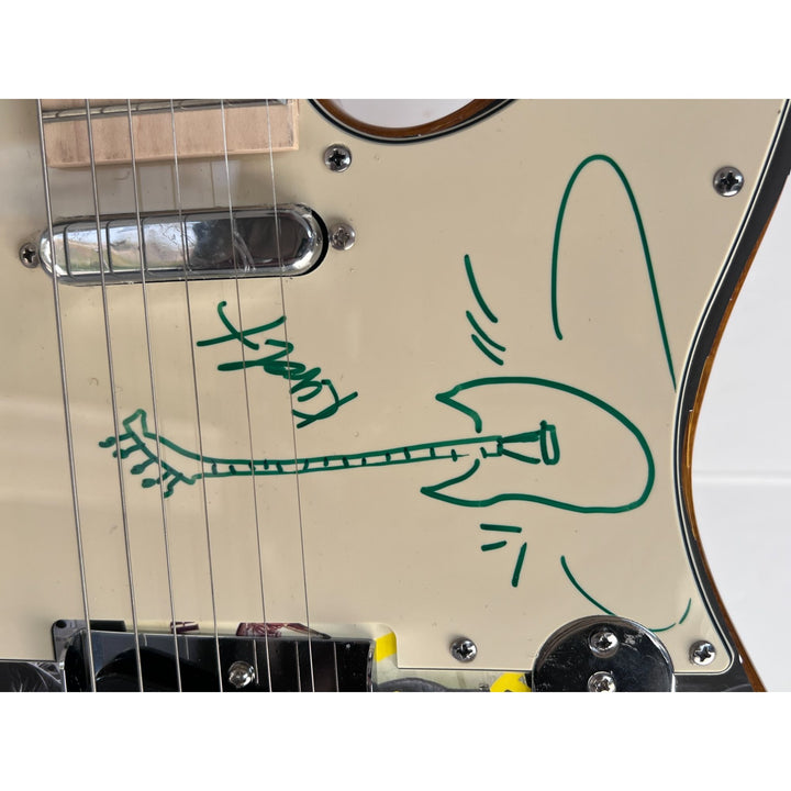 Kurt Cobain of Nirvana telecaster electric guitar signed with proof.