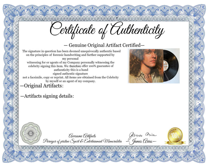 Peter Frampton original lp signed with proof