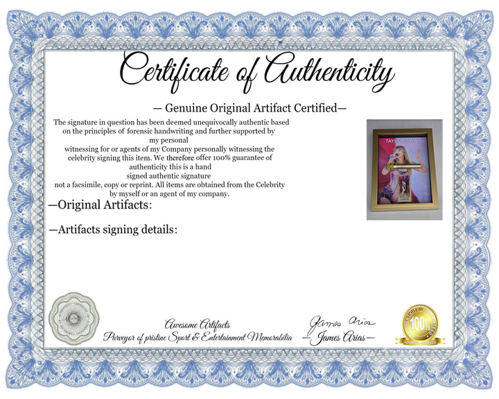 Taylor Swift Signed microphone with museum quality frame & proof 17x23