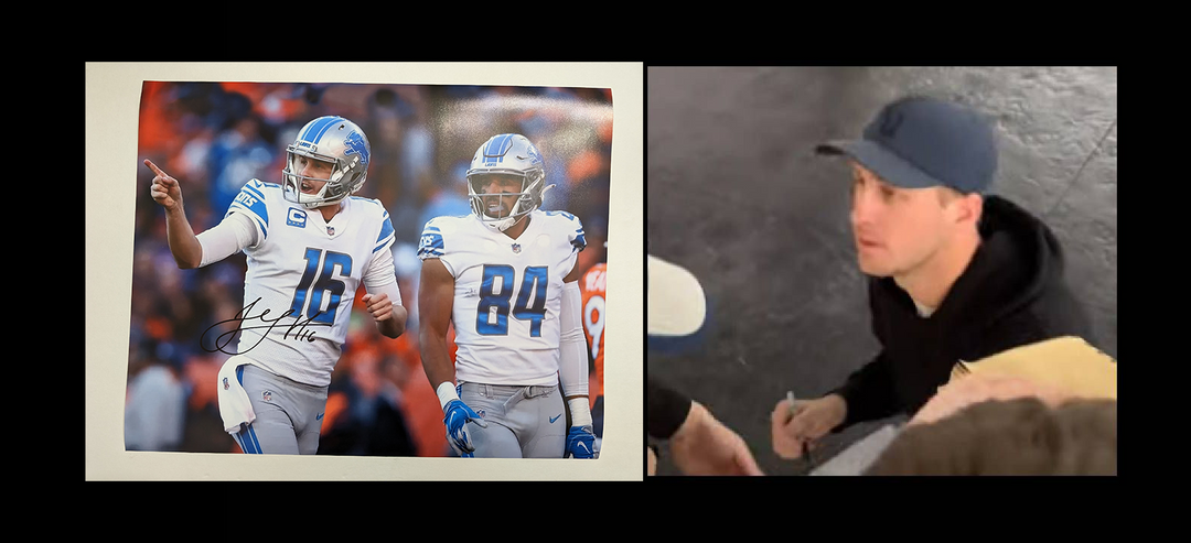 Detroit Lions Jared Goff 16x20 photo signed with proof